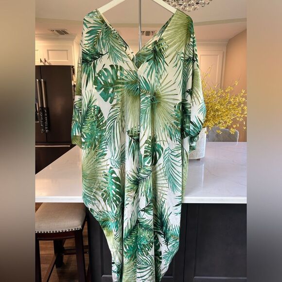 Jennafer Grace Palm Kaftan One Size EUC - Picture 5 of 9